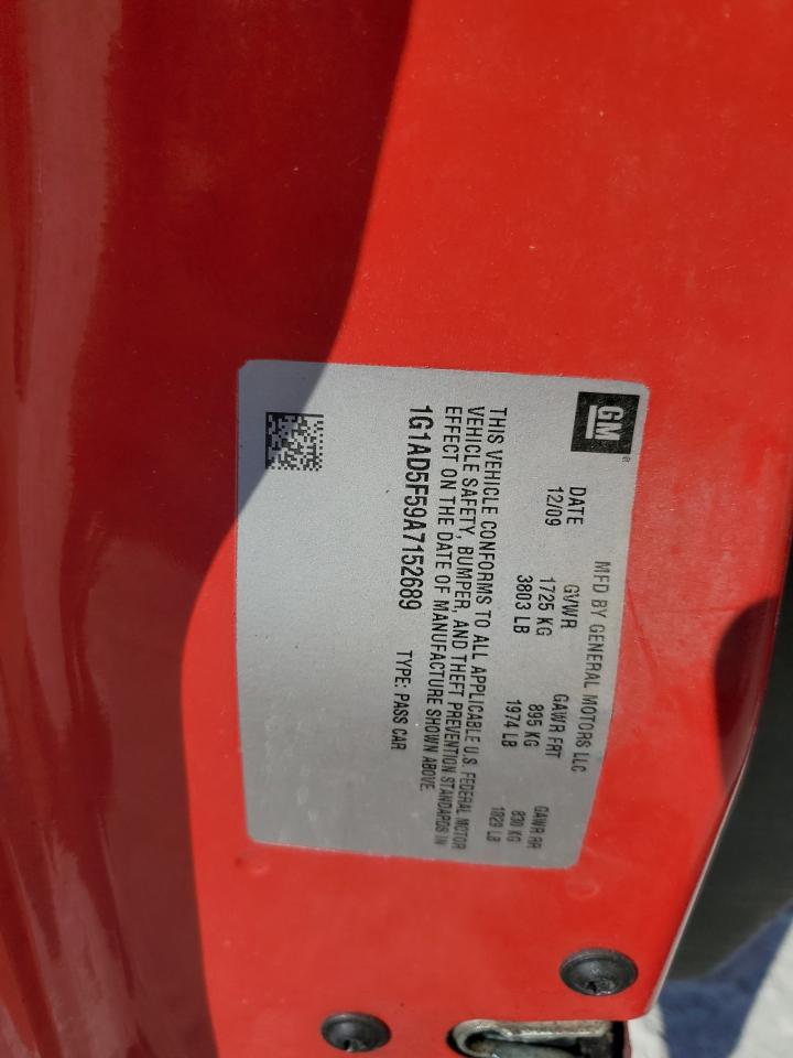 2010 Chevrolet Cobalt 1Lt VIN: 1G1AD5F59A7152689 Lot: 86329415