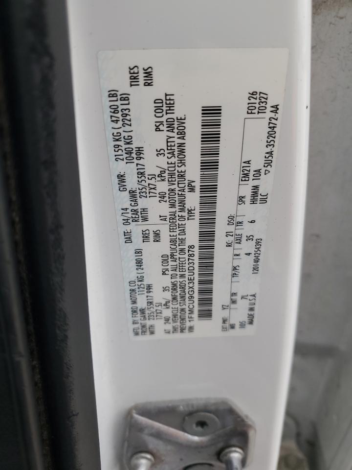 2014 Ford Escape Se VIN: 1FMCU9GX3EUD37878 Lot: 86189235