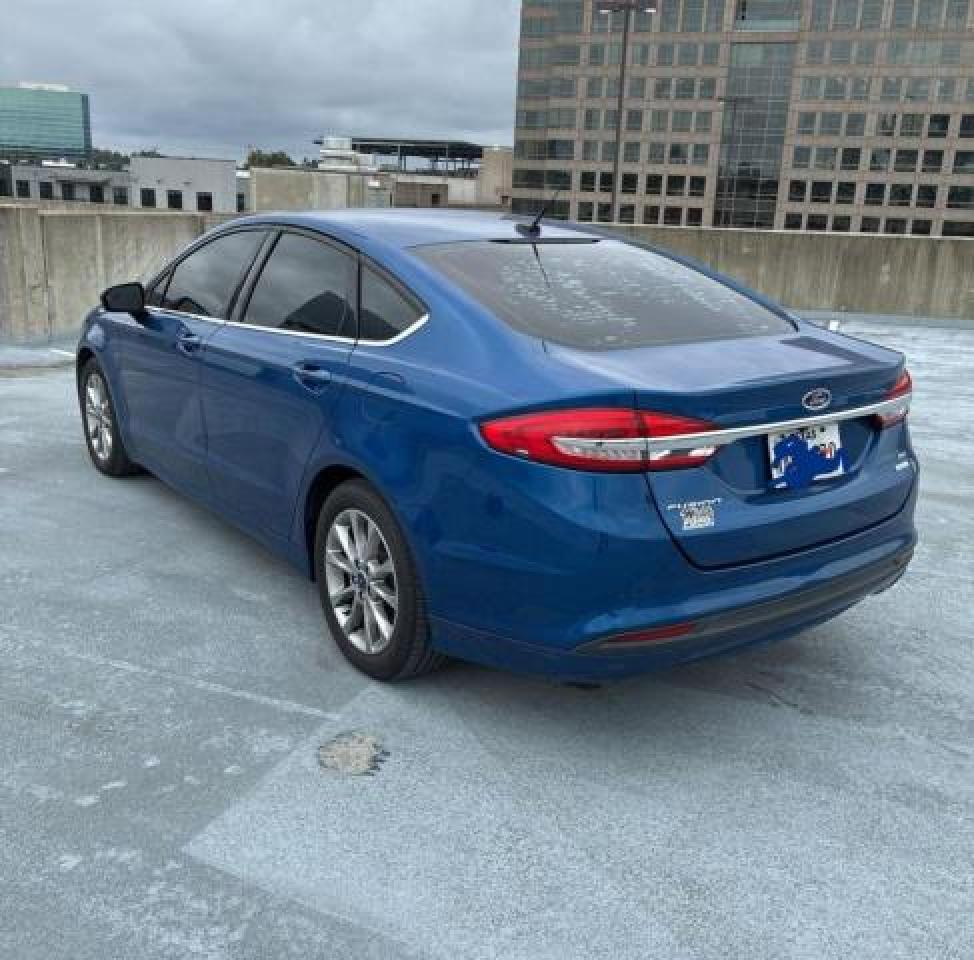 2017 Ford Fusion Se blue sedan gas 3FA6P0HD0HR340313 photo #4