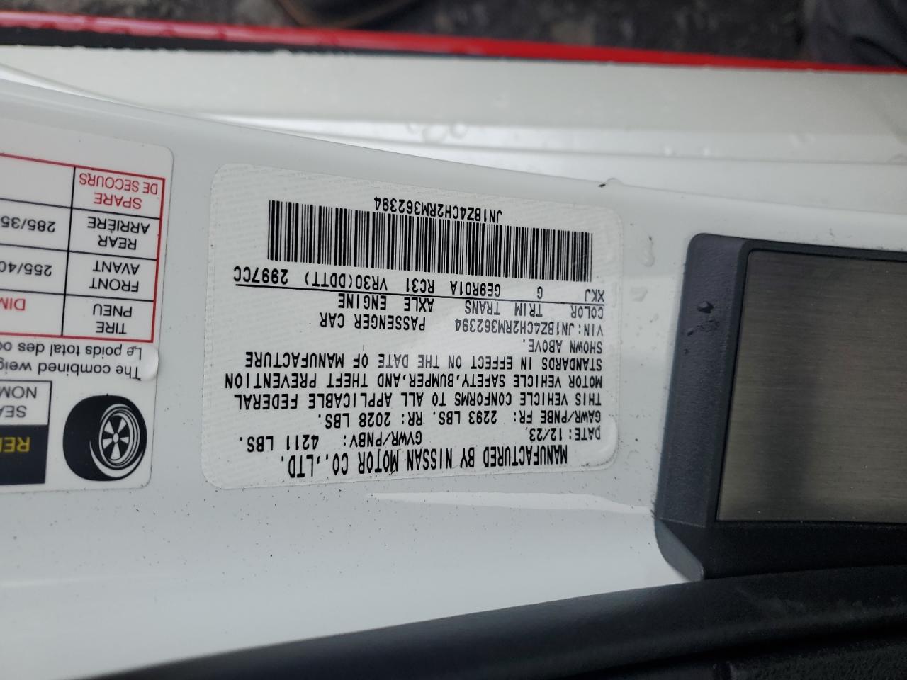 2024 Nissan Z Nismo VIN: JN1BZ4CH2RM362394 Lot: 85642395