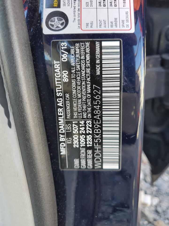 2014 Mercedes-Benz E 350 VIN: WDDHF5KB9EA845627 Lot: 85600435