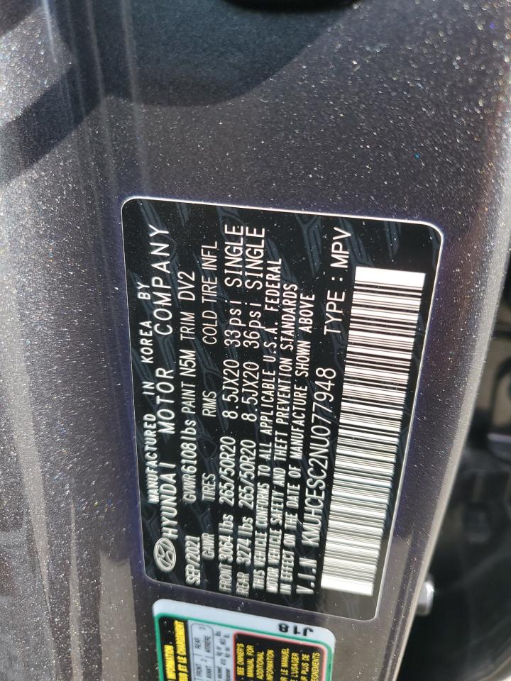 2022 Genesis Gv80 Base VIN: KMUHCESC2NU077948 Lot: 82310395