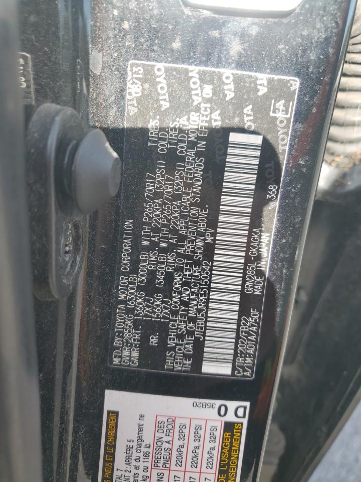 2014 Toyota 4Runner Sr5 VIN: JTEBU5JR9E5150542 Lot: 85905245