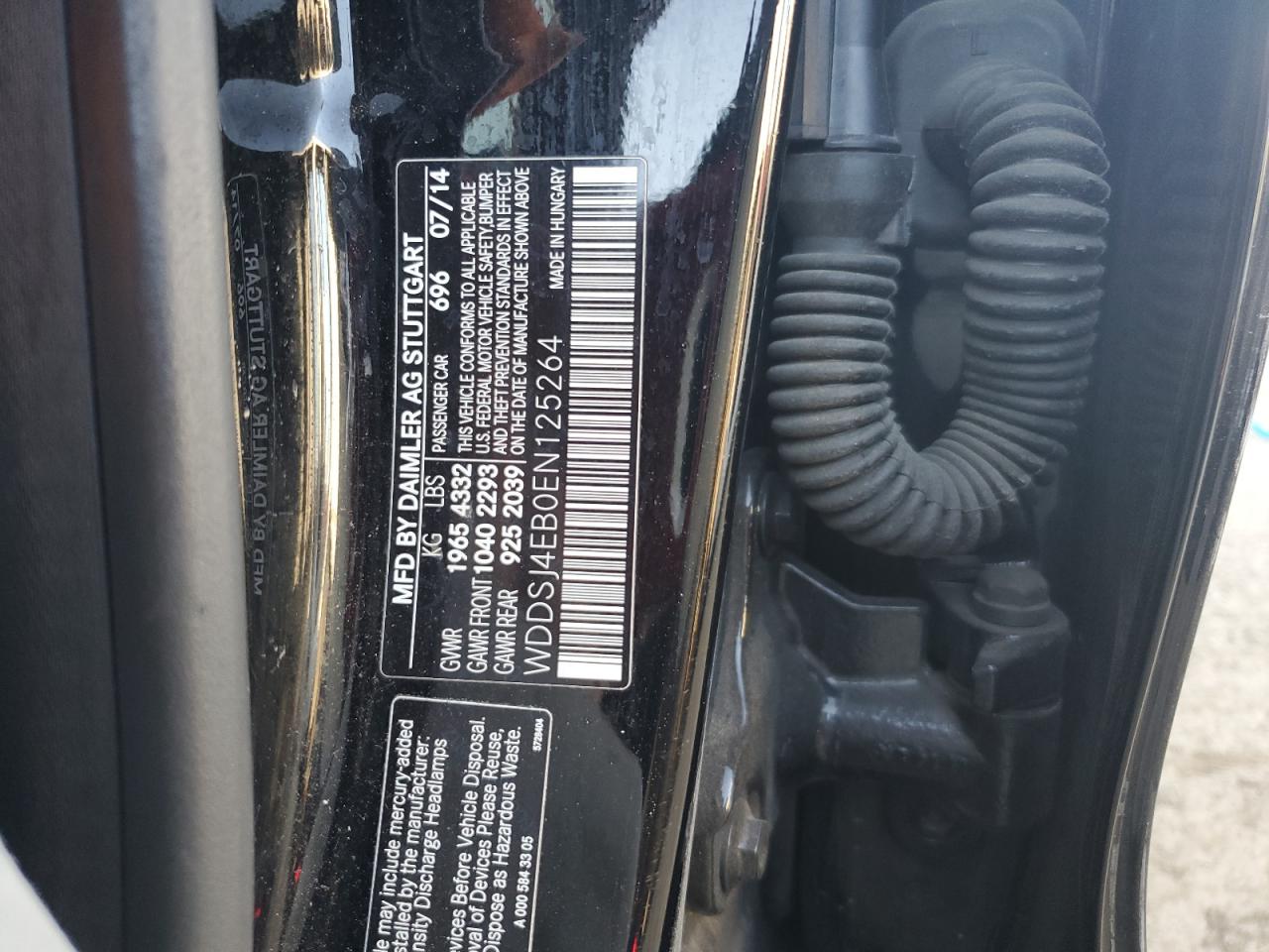 2014 Mercedes-Benz Cla 250 VIN: WDDSJ4EB0EN125264 Lot: 81888705