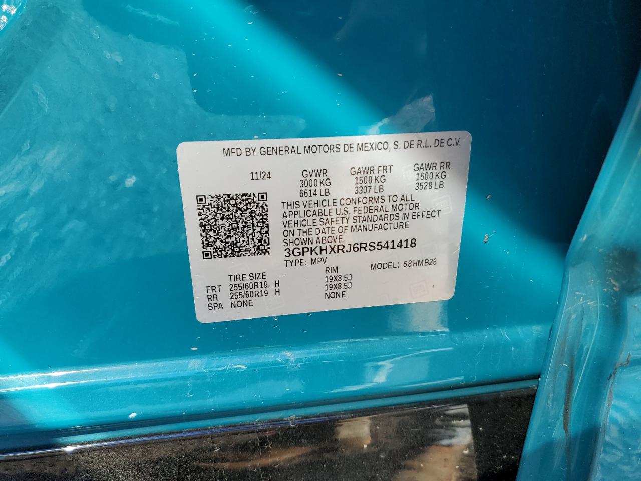 2024 Honda Prologue Tour VIN: 3GPKHXRJ6RS541418 Lot: 86821115