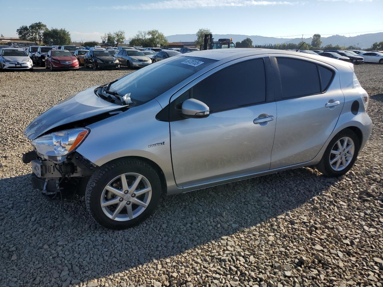 2013 Toyota Prius C grey hatchback hybrid JTDKDTB39D1043614 photo #1