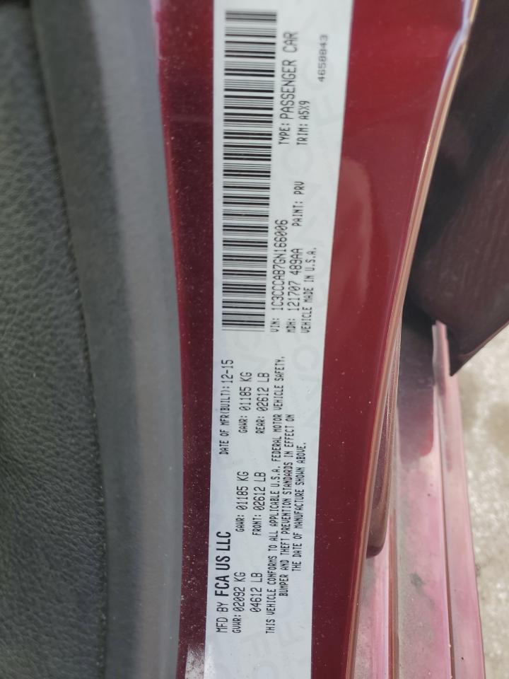 2016 Chrysler 200 Limited VIN: 1C3CCCAB7GN166006 Lot: 82442715