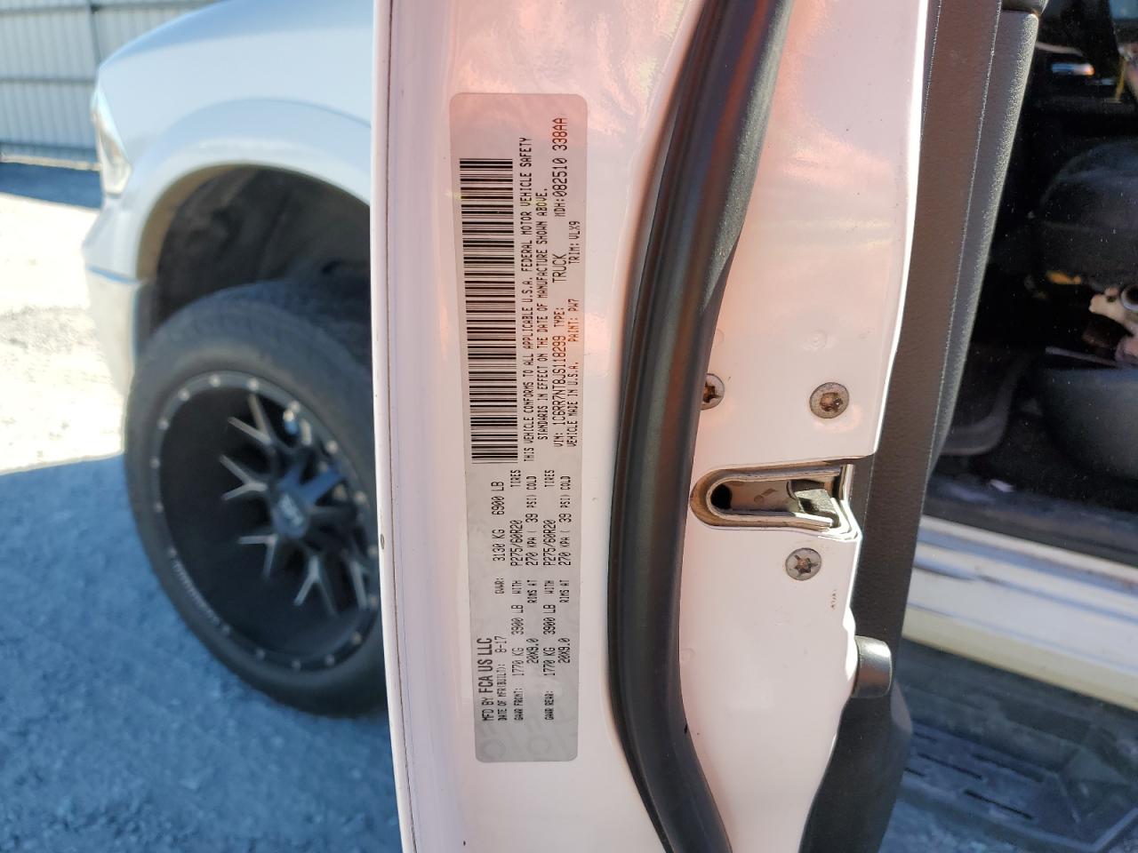 2018 Ram 1500 Laramie VIN: 1C6RR7NT8JS118299 Lot: 86149635