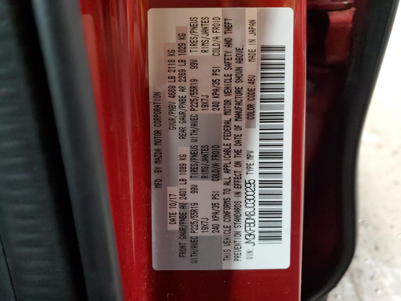 2018 Mazda Cx-5 Grand Touring VIN: JM3KFBDM8J0300295 Lot: 82679295