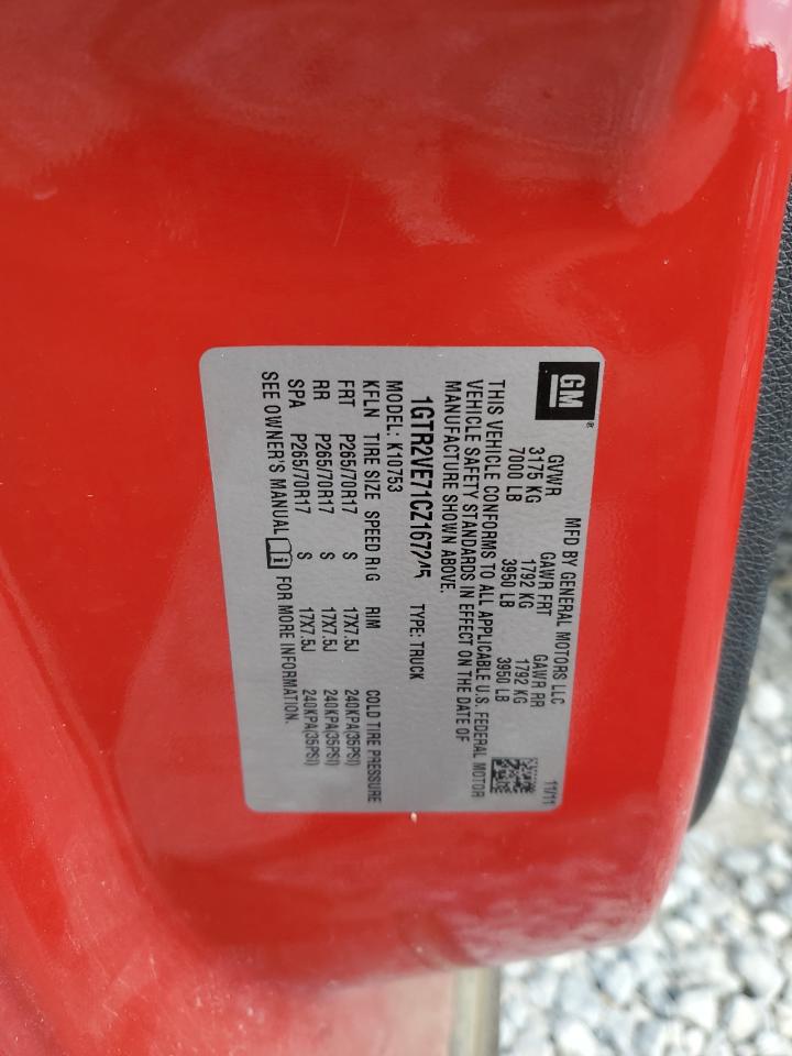 2012 GMC Sierra K1500 Sle VIN: 1GTR2VE71CZ167245 Lot: 85299095