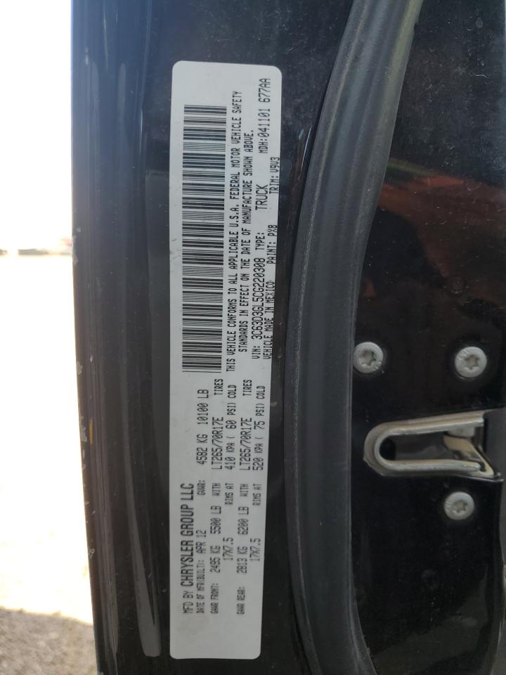 2012 Dodge Ram 3500 St VIN: 3C63D3GL5CG220308 Lot: 87108525