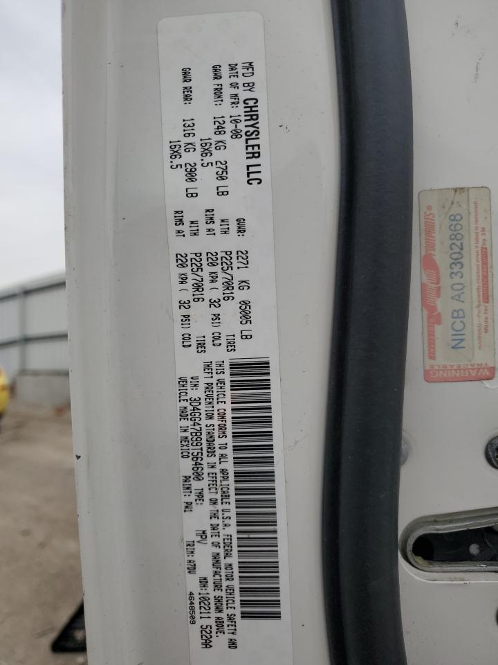 2009 Dodge Journey Se VIN: 3D4GG47B99T564600 Lot: 86486685