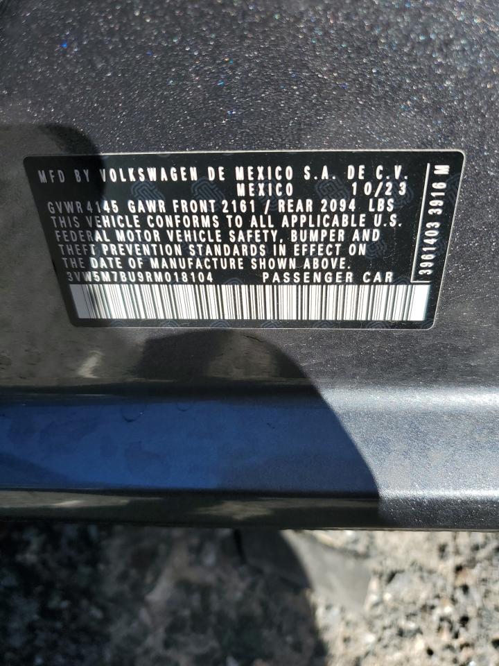 2024 Volkswagen Jetta S VIN: 3VW5M7BU9RM018104 Lot: 82469795