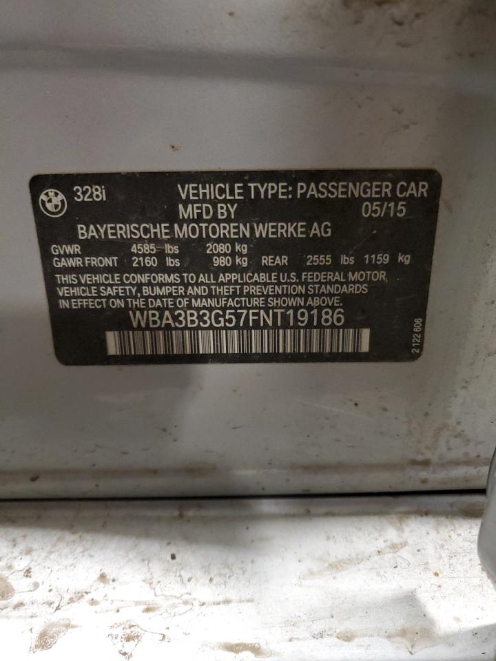 2015 BMW 328 Xi VIN: WBA3B3G57FNT19186 Lot: 82659415