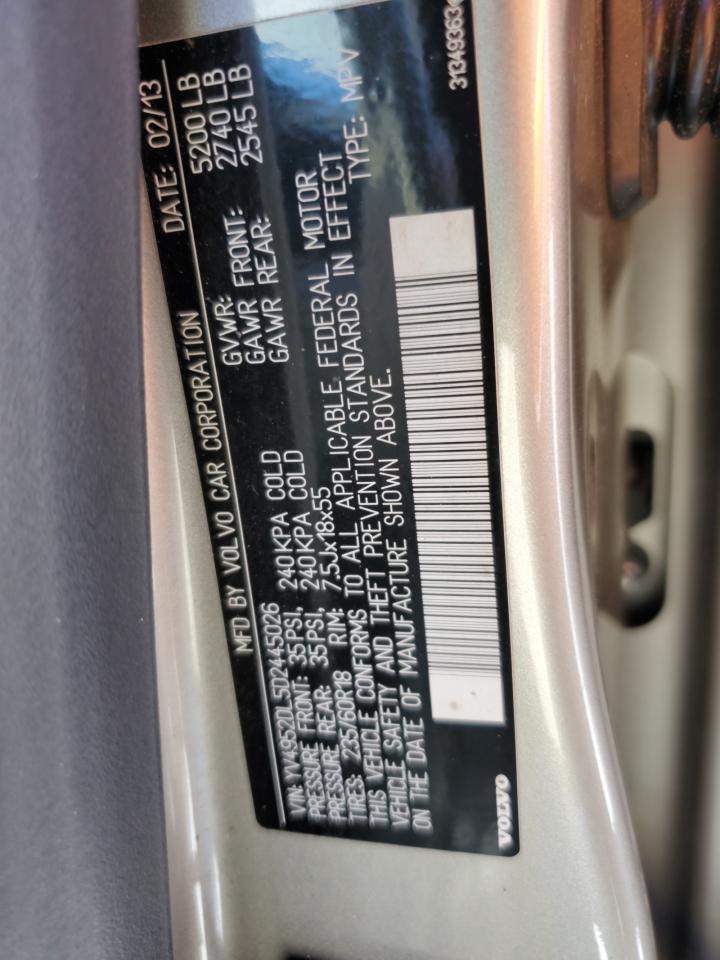 2013 Volvo Xc60 3.2 VIN: YV4952DL5D2445026 Lot: 86460195