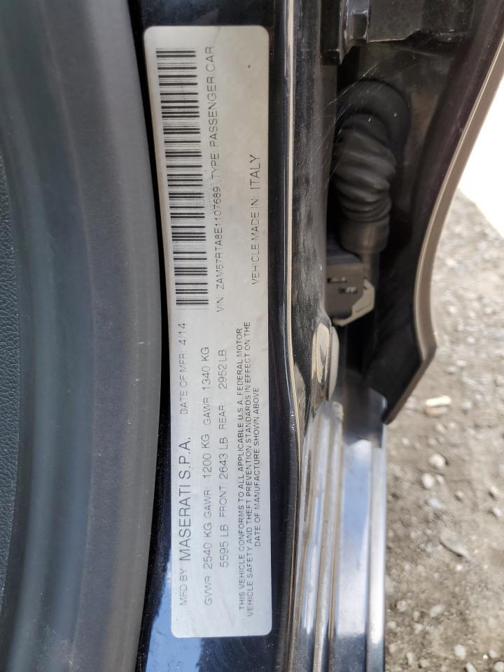 2014 Maserati Ghibli S VIN: ZAM57RTA8E1107689 Lot: 90661325