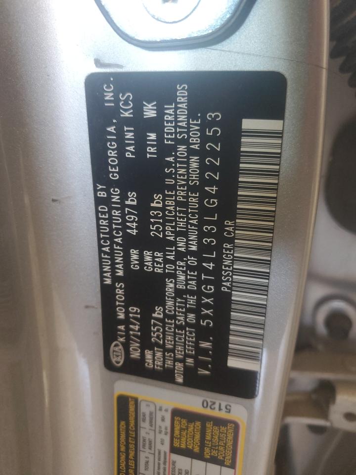 2020 Kia Optima Lx VIN: 5XXGT4L33LG422253 Lot: 86998085