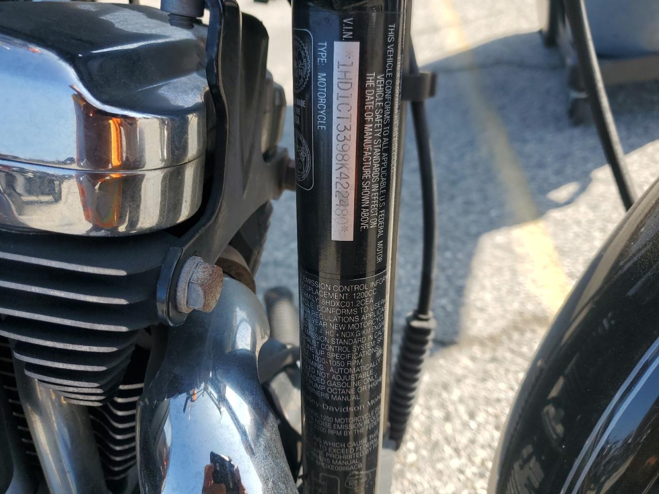 2008 Harley-Davidson Xl1200 C VIN: 1HD1CT3398K422480 Lot: 80699525
