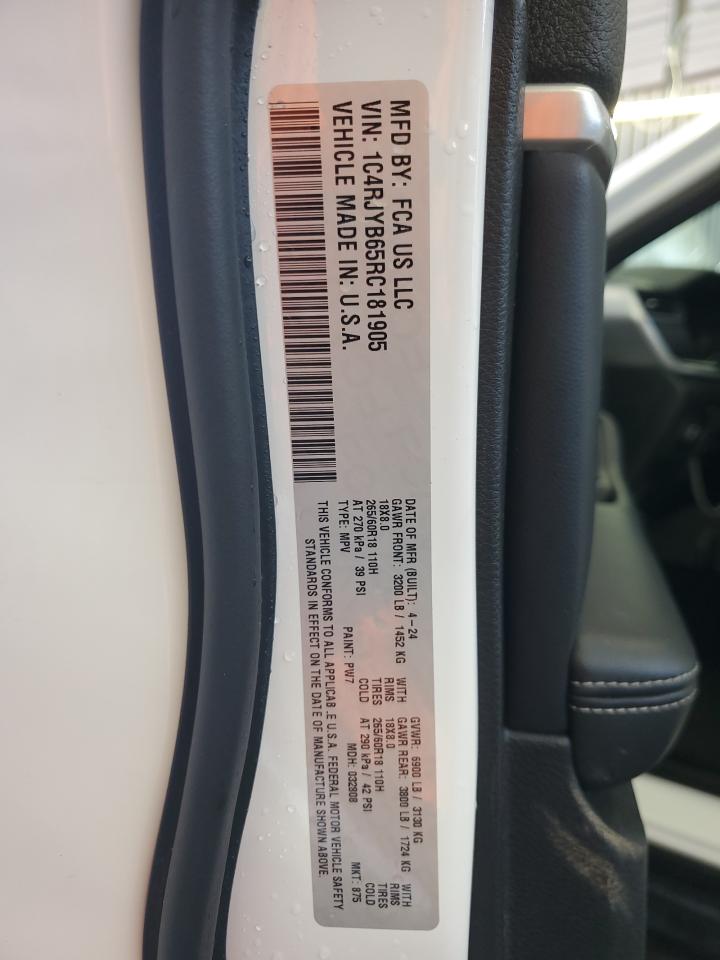 2024 Jeep Grand Cherokee Limited 4Xe VIN: 1C4RJYB65RC181905 Lot: 85829355