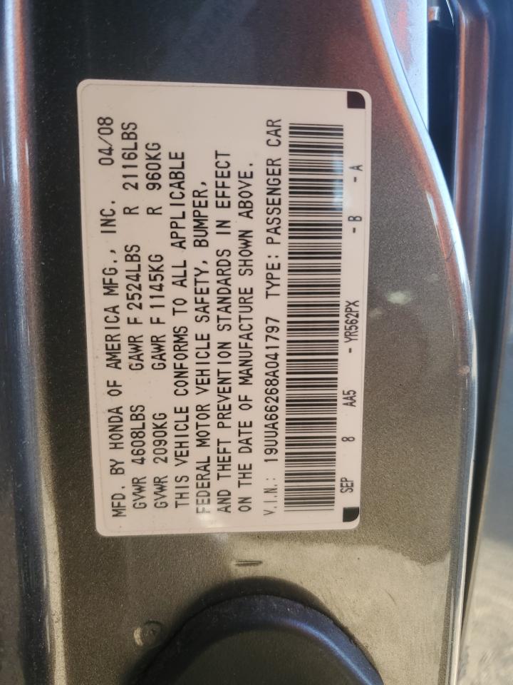 2008 Acura Tl VIN: 19UUA66268A041797 Lot: 90080015