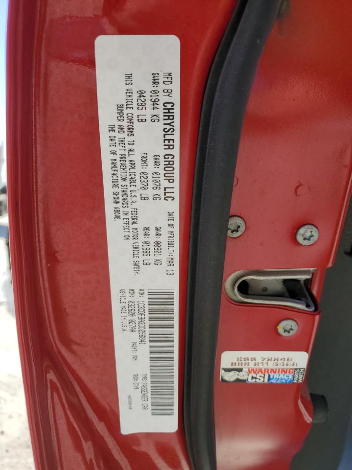 2013 Dodge Dart Sxt VIN: 1C3CDFBA3DD296841 Lot: 82231495