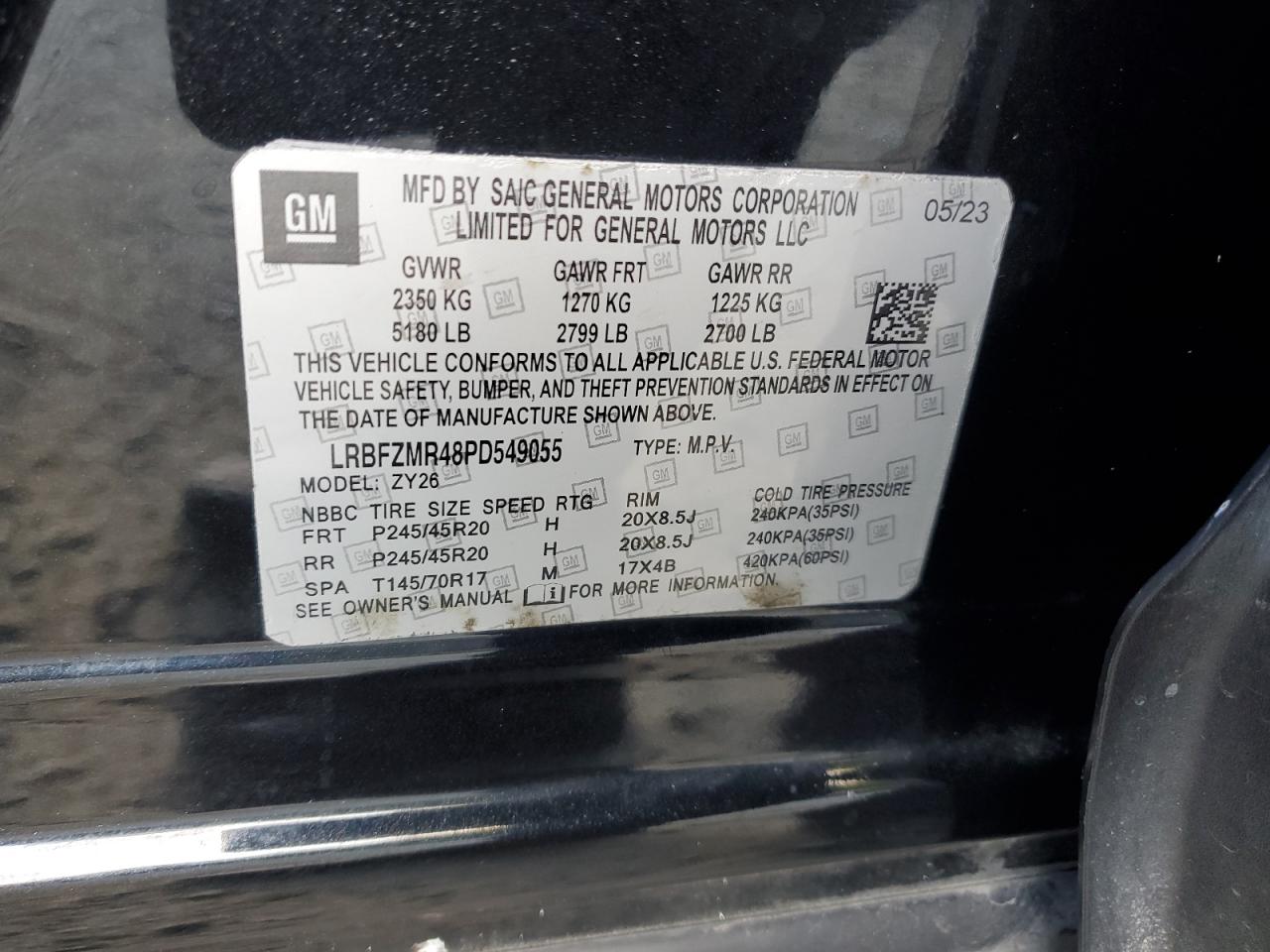 2023 Buick Envision Preferred VIN: LRBFZMR44PD207019 Lot: 84961245