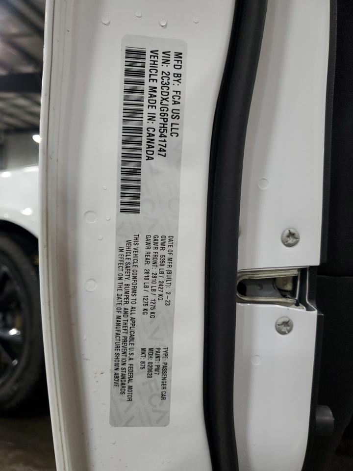 2023 Dodge Charger Sxt VIN: 2C3CDXJG6PH541747 Lot: 85714595