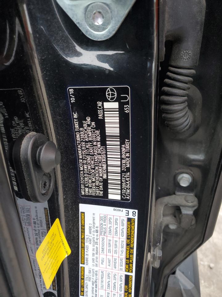 2019 Toyota C-Hr Xle VIN: NMTKHMBX1KR076571 Lot: 82286495
