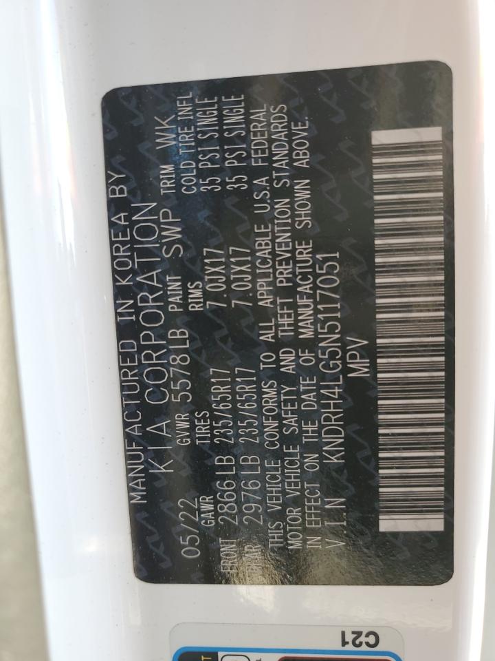 2022 Kia Sorento Ex VIN: KNDRH4LG5N5117051 Lot: 89827245