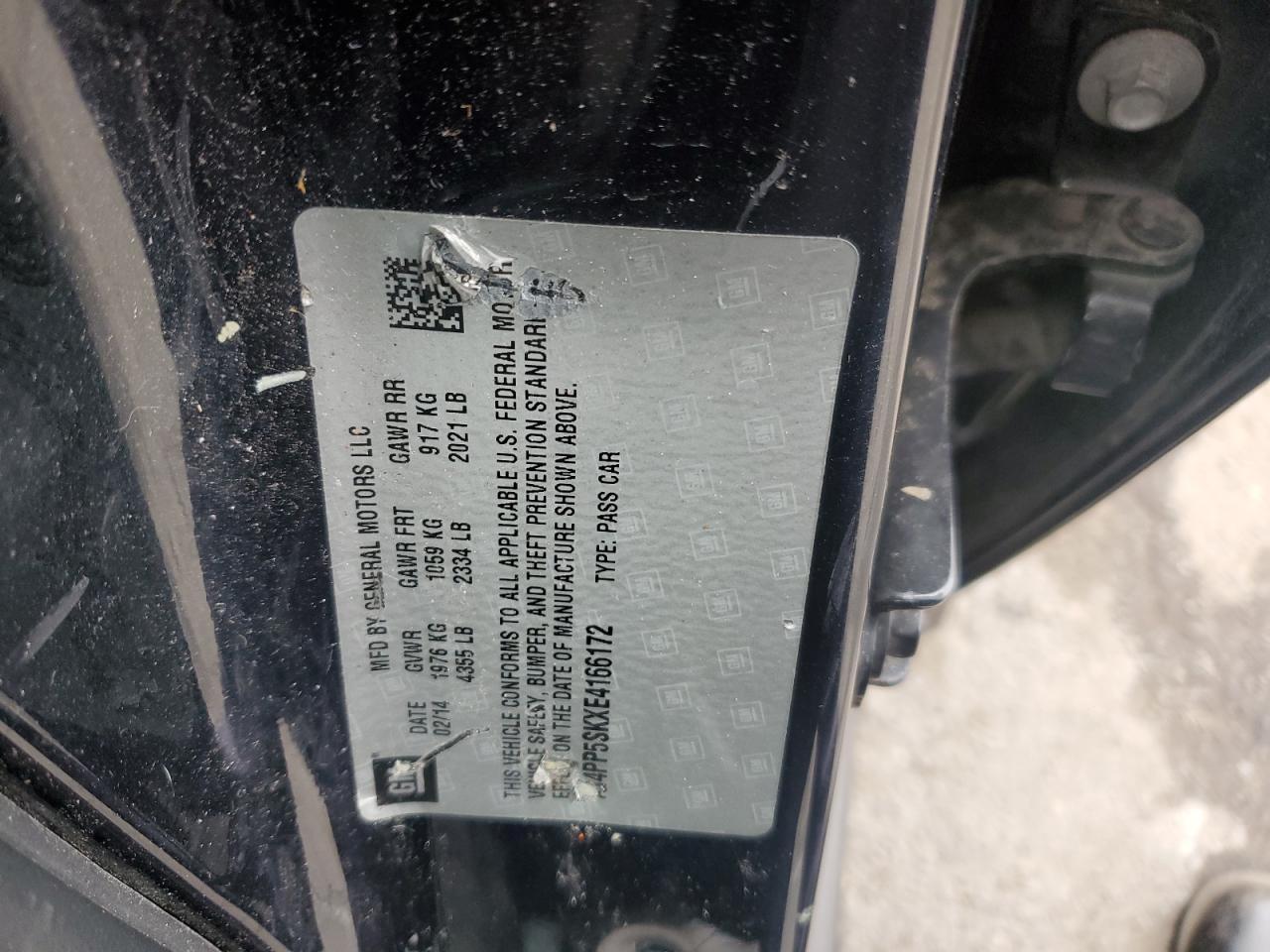 2014 Buick Verano VIN: 1G4PP5SKXE4166172 Lot: 82425265