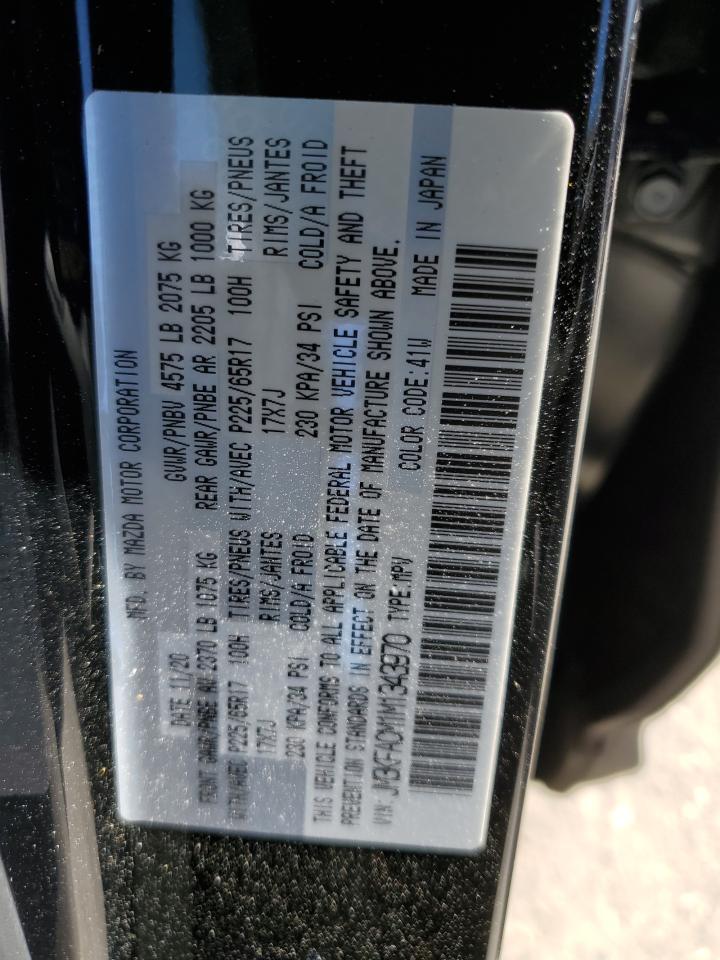 2021 Mazda Cx-5 Touring VIN: JM3KFACM1M1343970 Lot: 90337395