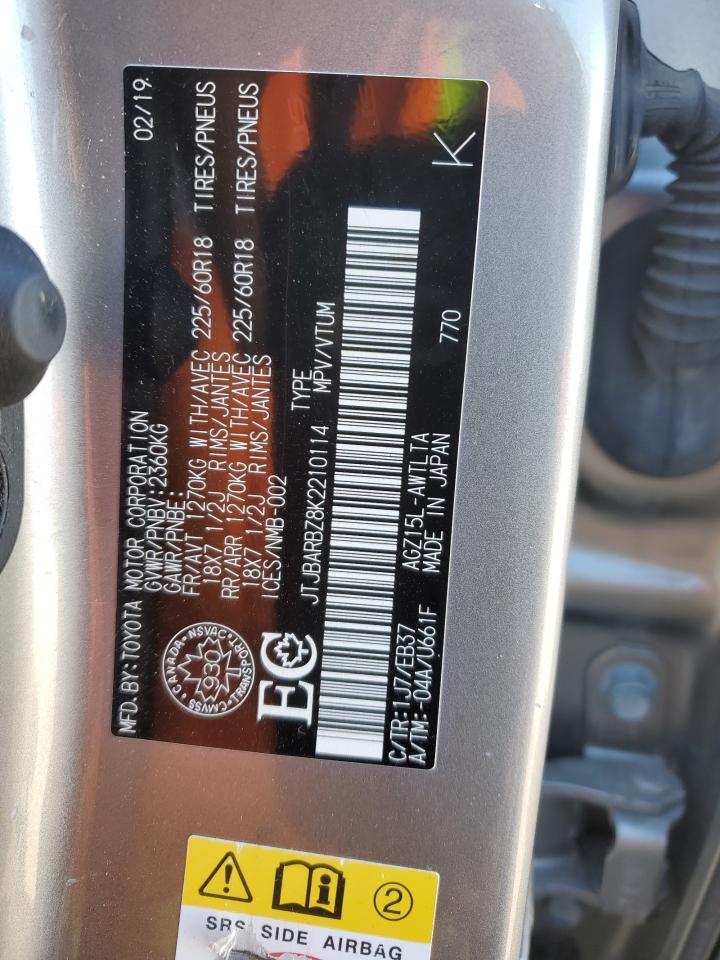 2019 Lexus Nx 300 Base VIN: JTJBARBZ8K2210114 Lot: 82153565