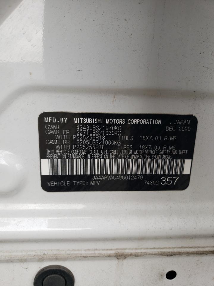 2021 Mitsubishi Outlander Sport Se VIN: JA4APVAU4MU012479 Lot: 90402725