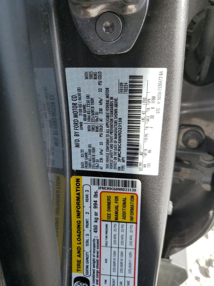 2022 Ford Bronco Sport Outer Banks VIN: 3FMCR9C68NRD23139 Lot: 84802975