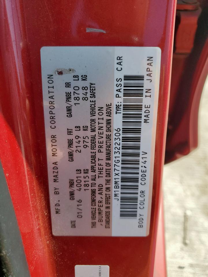 2016 Mazda 3 Grand Touring VIN: JM1BM1X77G1322306 Lot: 84811675