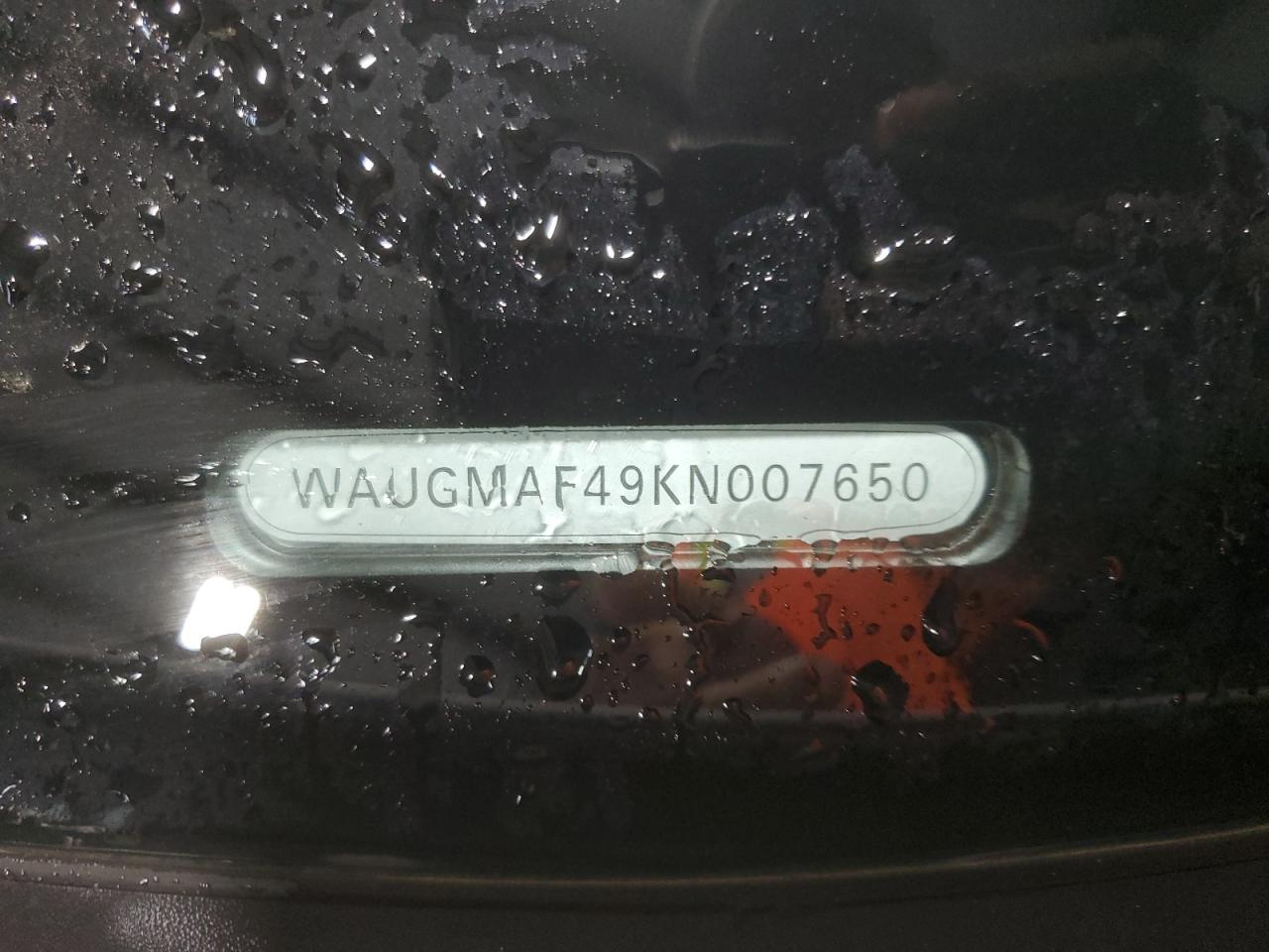 2019 Audi A4 Premium VIN: WAUGMAF49KN007650 Lot: 89686175