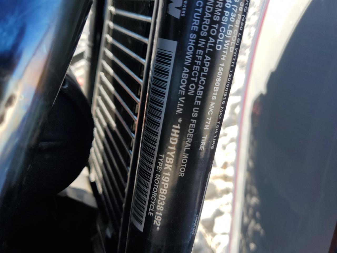 2023 Harley-Davidson Flhcs VIN: 1HD1YBK19PB038192 Lot: 84765345