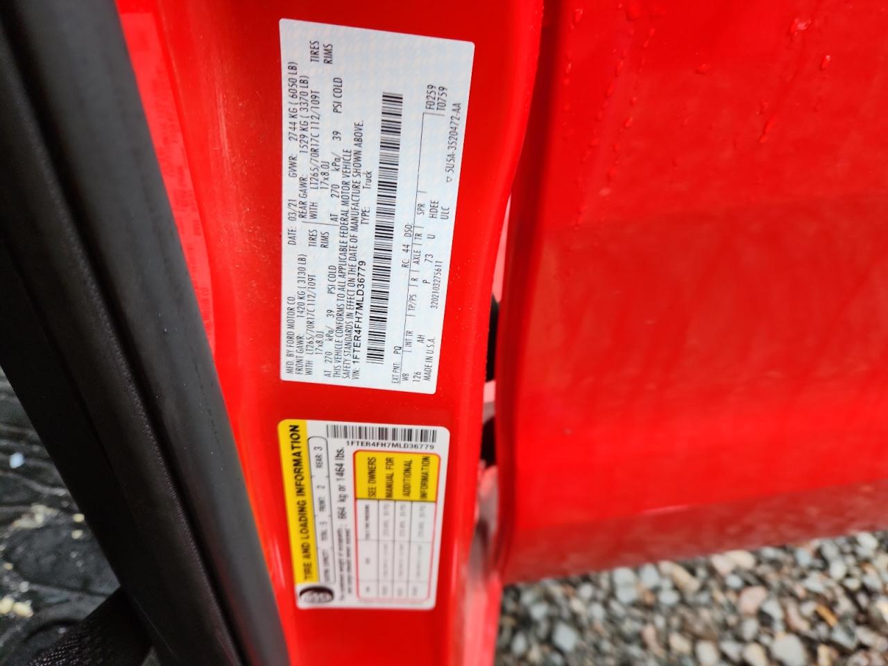 2021 Ford Ranger Xl VIN: 1FTER4FH7MLD36779 Lot: 90517985