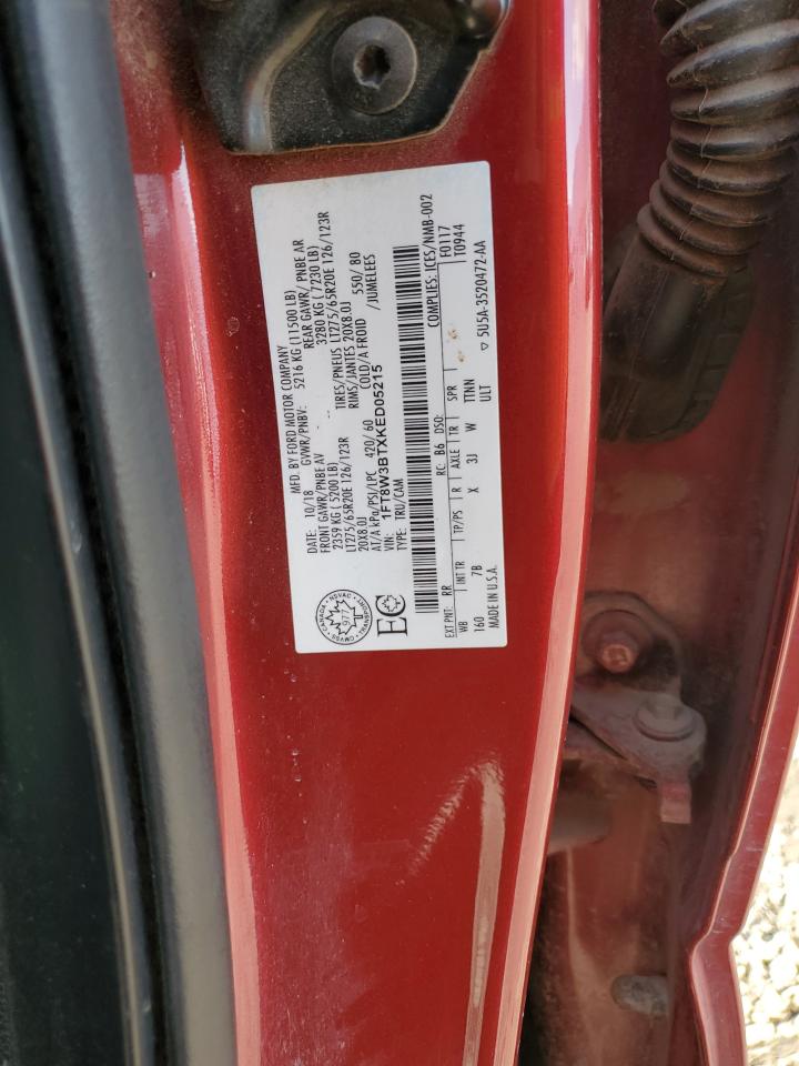 2019 Ford F350 Super Duty VIN: 1FT8W3BTXKED05215 Lot: 81824745