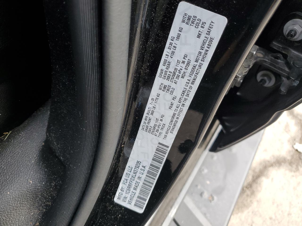 2020 Ram 1500 Big Horn/Lone Star VIN: 1C6RRFFGXLN379205 Lot: 90977885