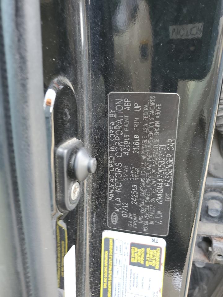 2013 Kia Optima Lx VIN: KNAGM4A70D5327171 Lot: 85107925