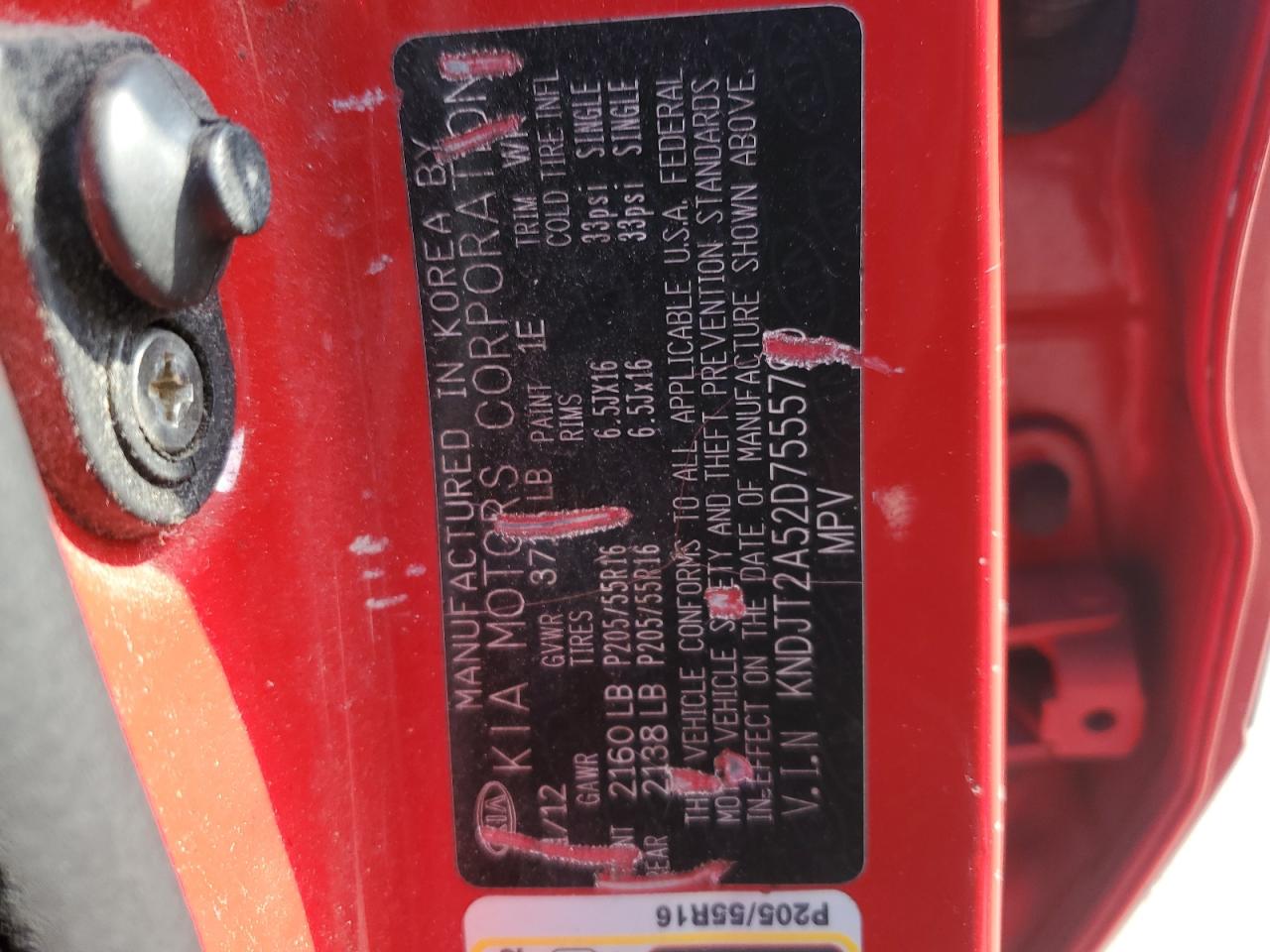 2013 Kia Soul VIN: KNDJT2A52D7555790 Lot: 82303635