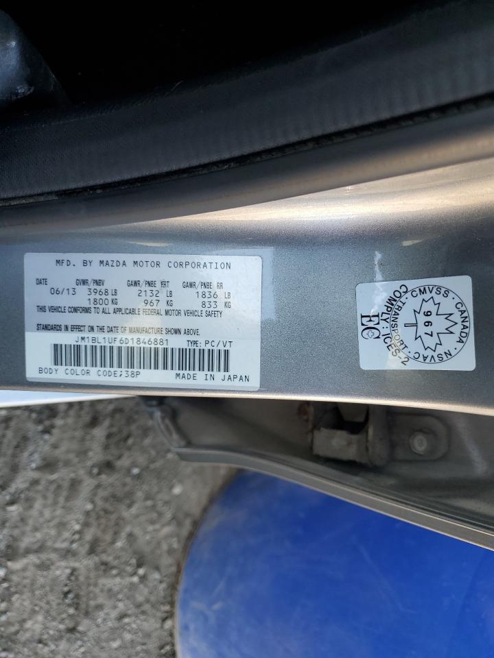 2013 Mazda 3 I VIN: JM1BL1UF6D1846881 Lot: 80359375