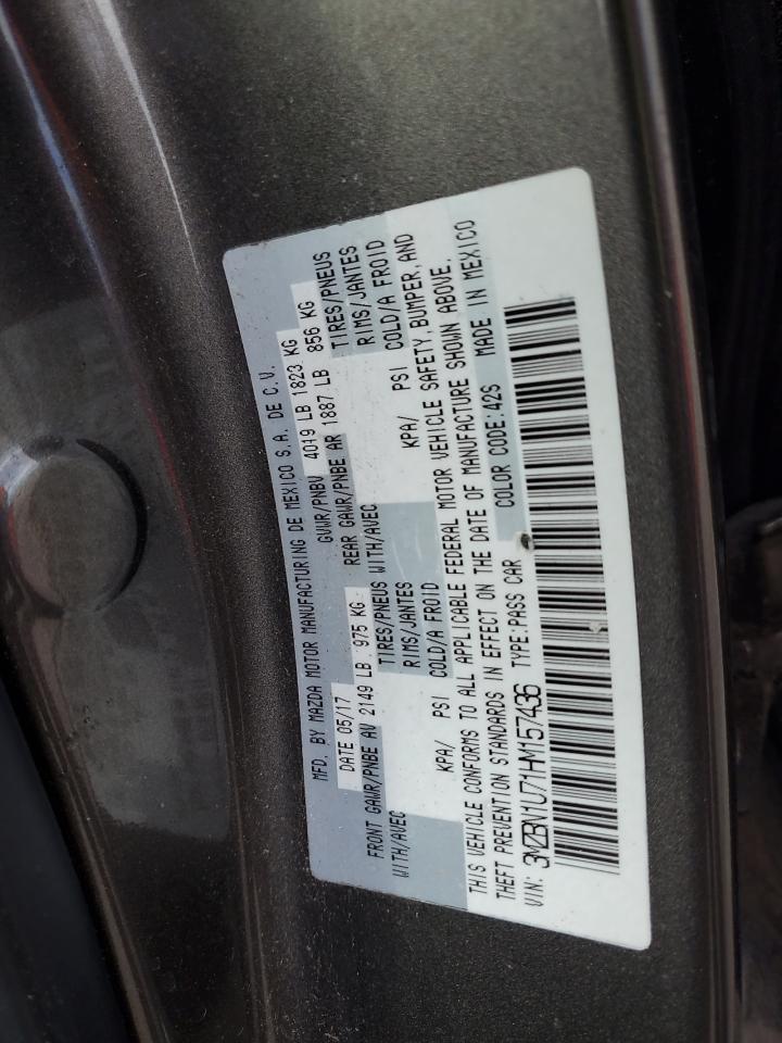 2017 Mazda 3 Sport VIN: 3MZBN1U71HM157436 Lot: 85641135