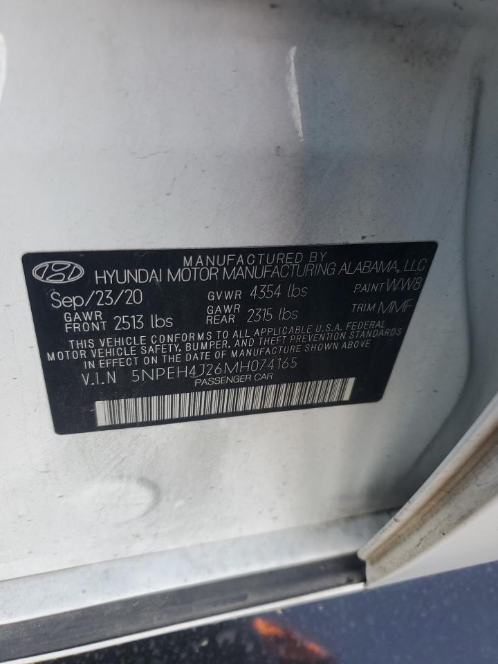 2021 Hyundai Sonata Limited VIN: 5NPEH4J26MH074165 Lot: 90117465