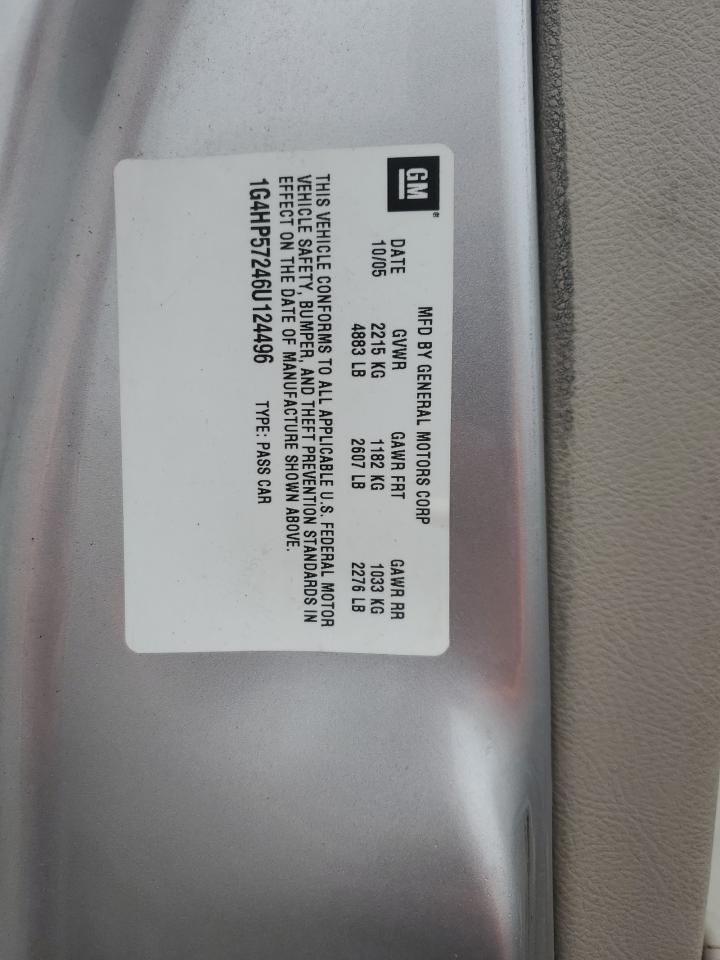 2006 Buick Lucerne Cx VIN: 1G4HP57246U124496 Lot: 90105485