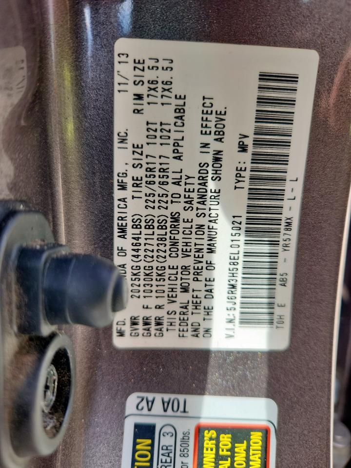 2014 Honda Cr-V Ex VIN: 5J6RM3H58EL015021 Lot: 82305905