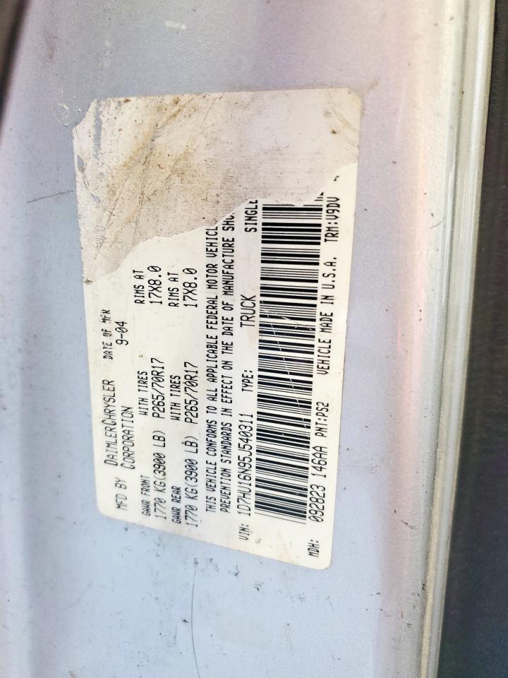 2005 Dodge Ram 1500 St VIN: 1D7HU16N95J540311 Lot: 85116065