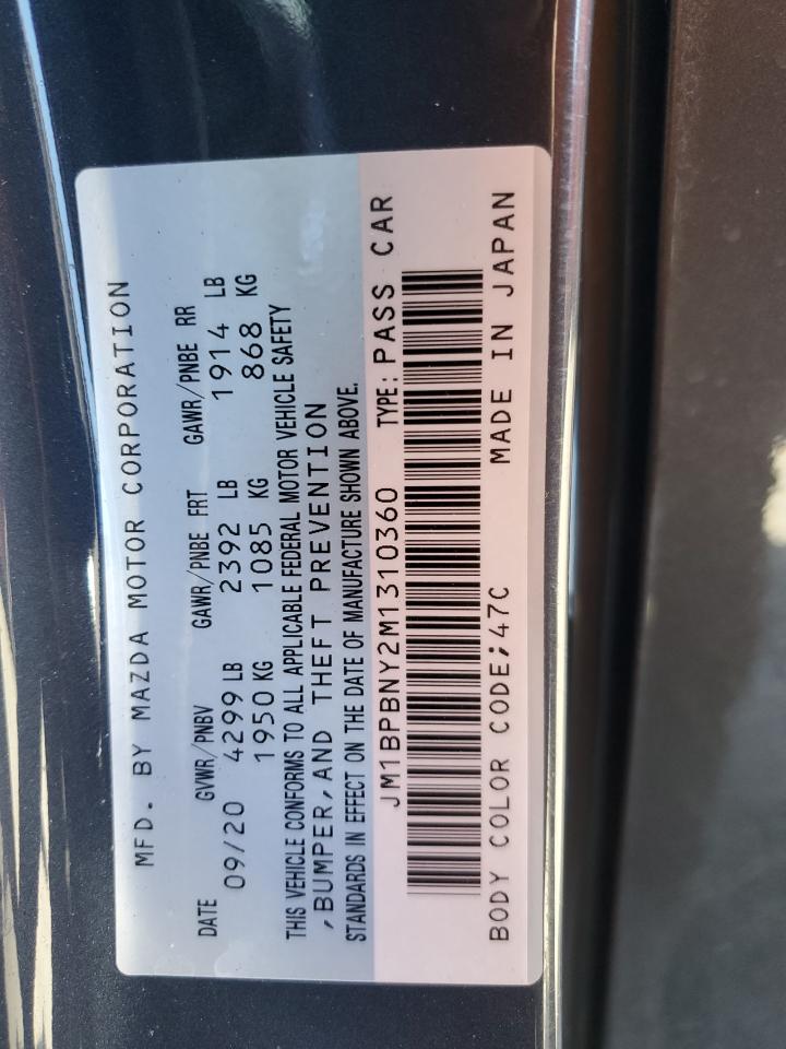 2021 Mazda 3 Premium Plus VIN: JM1BPBNY2M1310360 Lot: 86256285