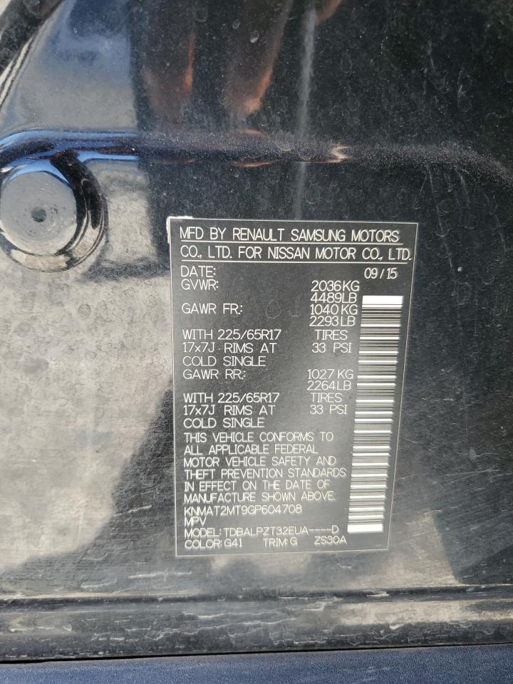 2016 Nissan Rogue S VIN: KNMAT2MT9GP604708 Lot: 81999925